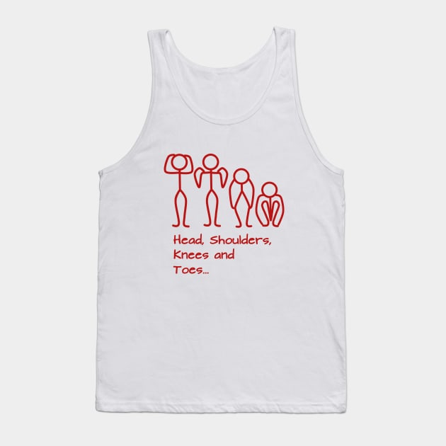 Stickman / Head, shoulders, knees and toes... Tank Top by DesignTree